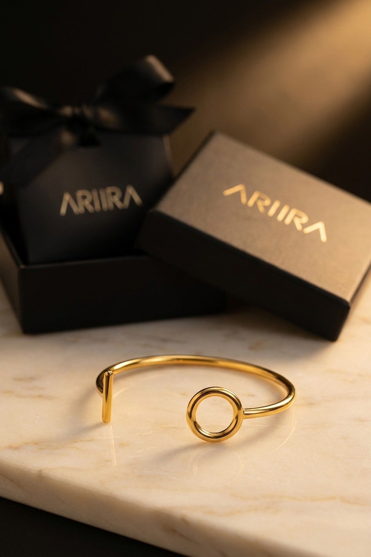 Gold Ottilie Geometric Toggle Cuff Bracelet