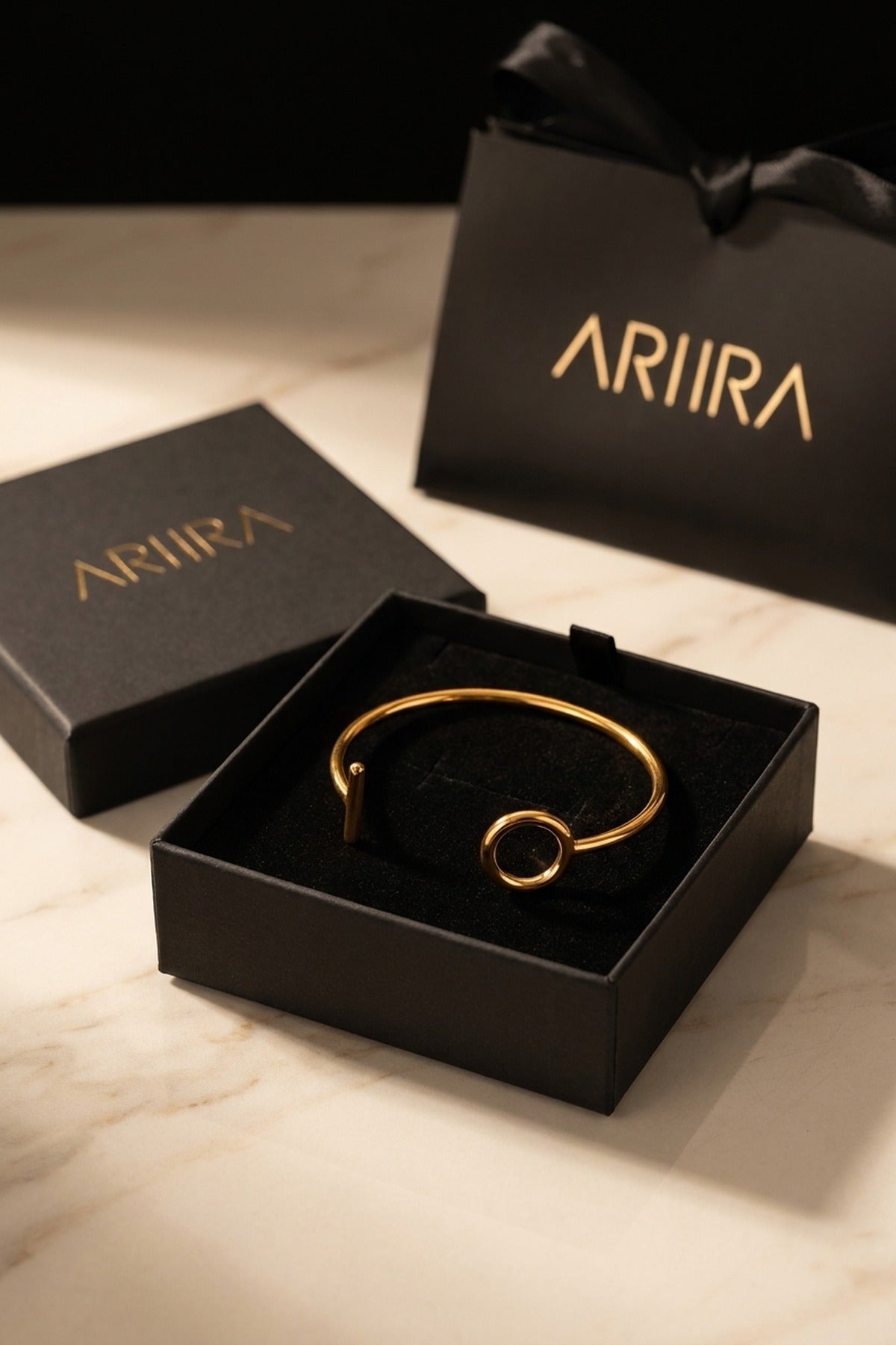 Gold Ottilie Geometric Toggle Cuff Bracelet