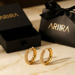 Gold Plum Gold Tone Chunky Pavé Hoop