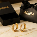Gold Plum Gold Tone Chunky Pavé Hoop