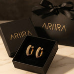 Gold Plum Gold Tone Chunky Pavé Hoop