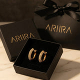 Gold Plum Gold Tone Chunky Pavé Hoop