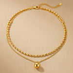 gold Sable Layered Gold Tone Bead