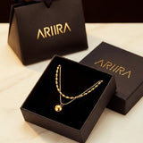gold Sable Layered Gold Tone Bead