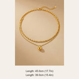 gold Sable Layered Gold Tone Bead
