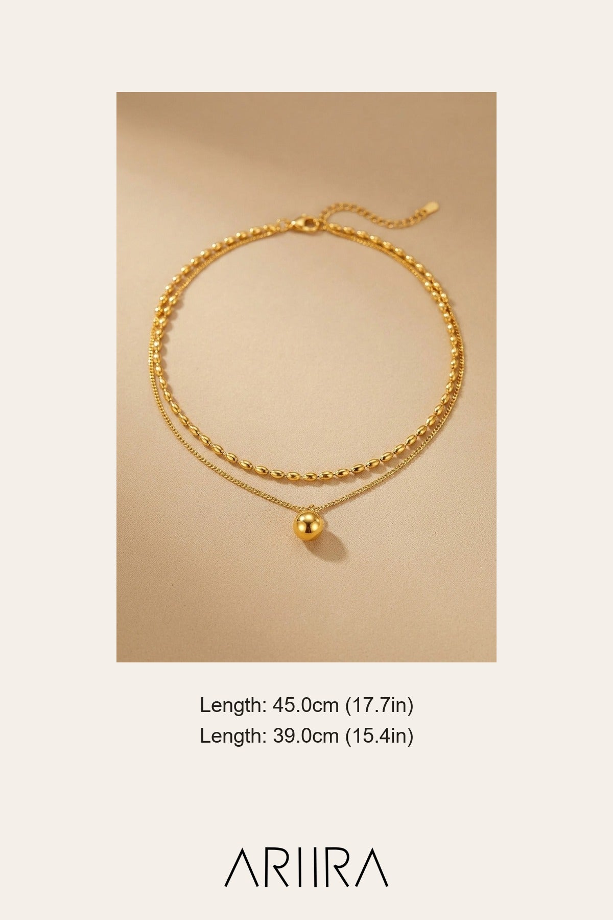 gold Sable Layered Gold Tone Bead