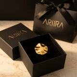 gold Sunny Gold Tone Abstract Wavy Statement