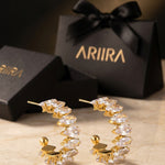 Twyla Marquise Crystal C Hoop Earrings packaging