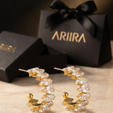 Twyla Marquise Crystal C Hoop Earrings packaging