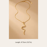 gold India Gold Tone Wavy Serpent Pendant