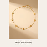 gold Isadora Hammered Disc Station Necklace