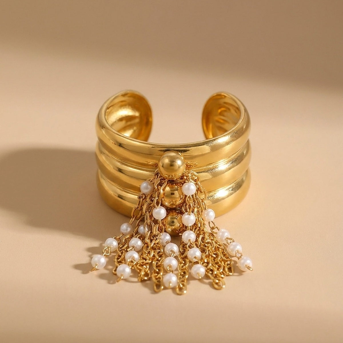 gold Jacinta Gold Tone Multi Band Ring
