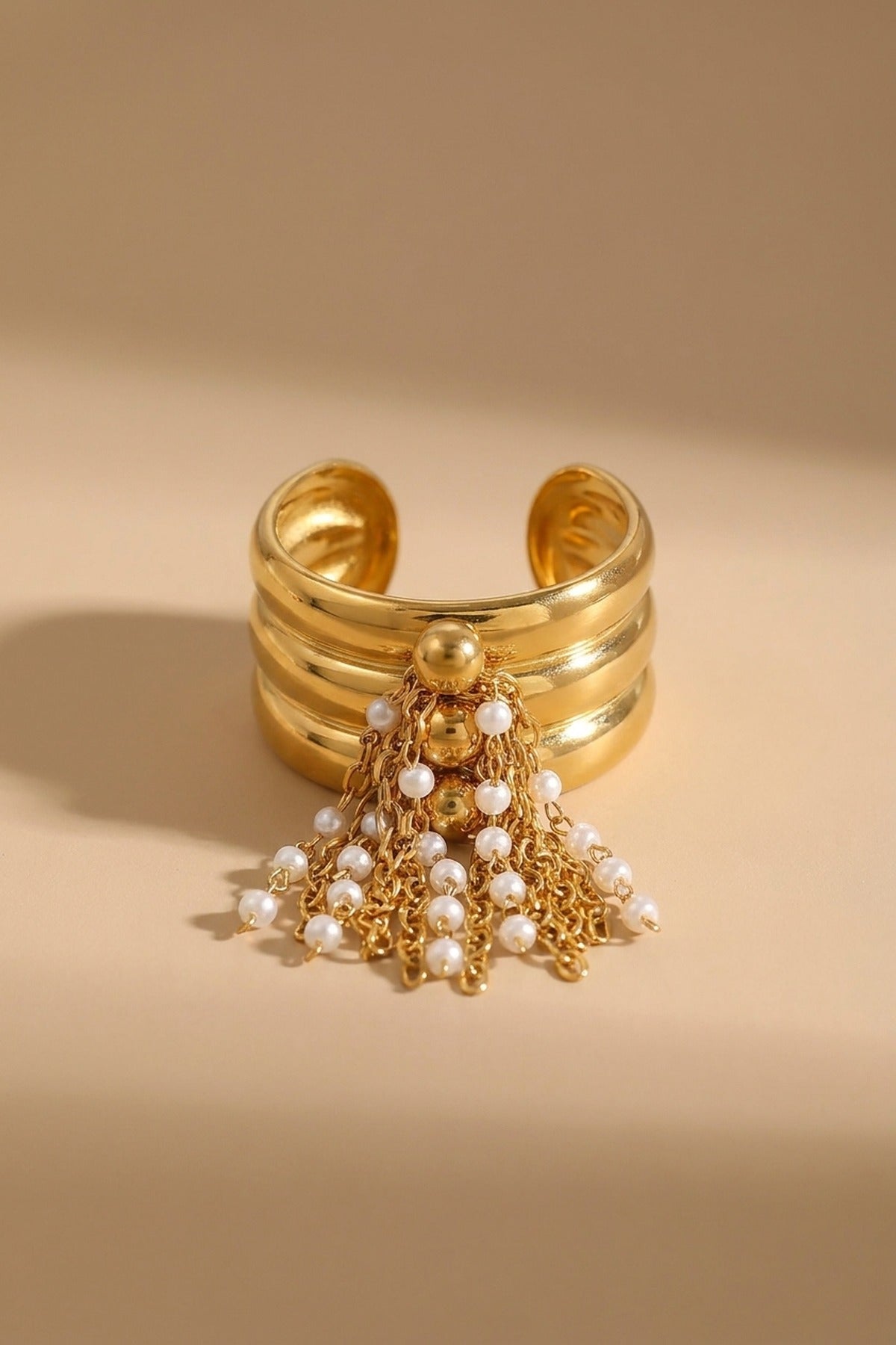 gold Jacinta Gold Tone Multi Band Ring