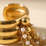 gold Jacinta Gold Tone Multi Band Ring
