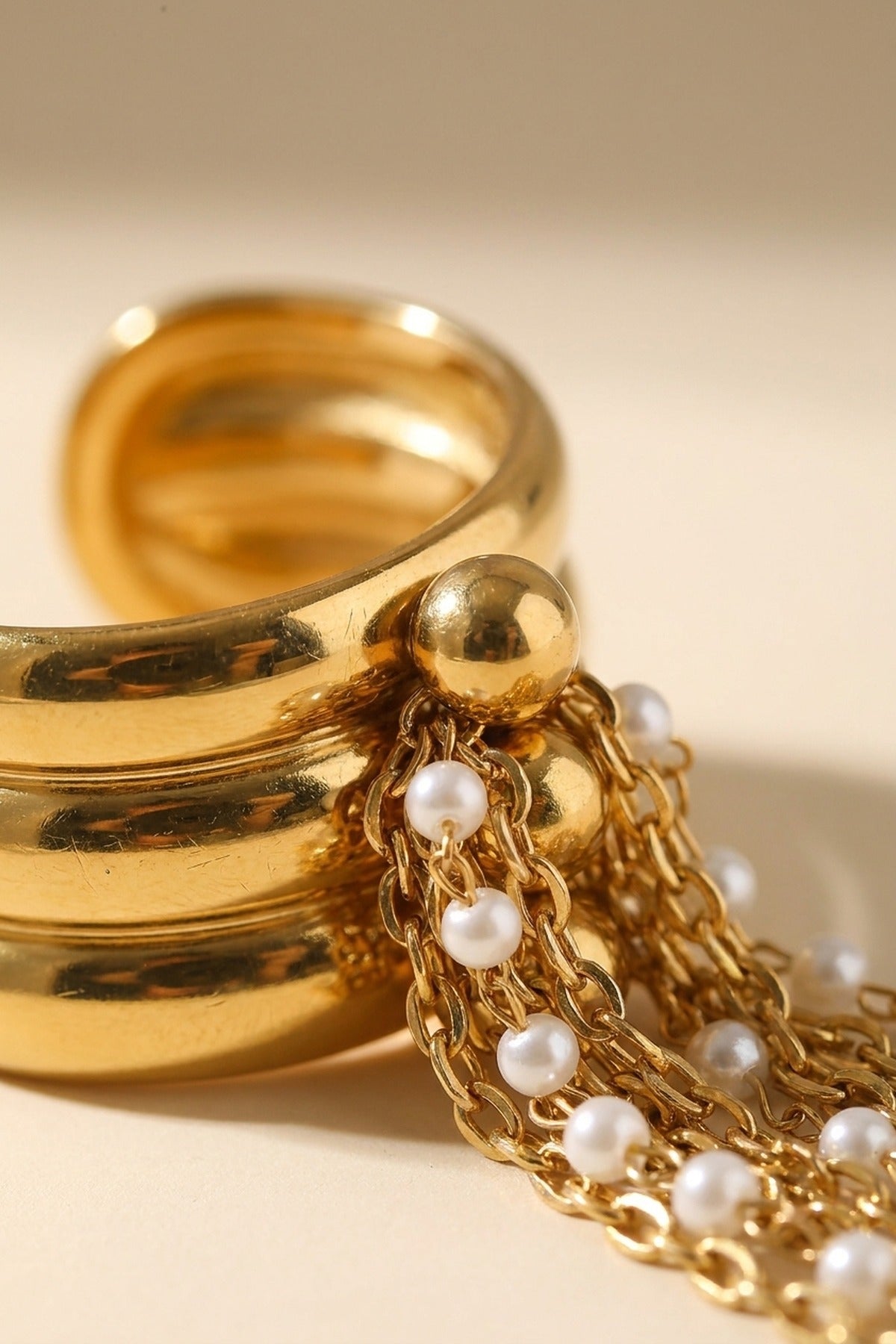 gold Jacinta Gold Tone Multi Band Ring