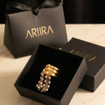 gold Jacinta Gold Tone Multi Band Ring
