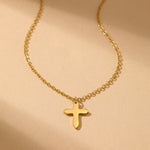 Gold Letitia Gold Tone Cross Pendant Necklace