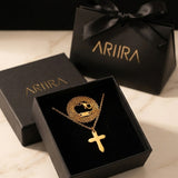 Gold Letitia Gold Tone Cross Pendant Necklace