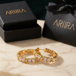gold Lorelei Gold Tone Crystal Criss Cross
