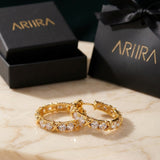 gold Lorelei Gold Tone Crystal Criss Cross