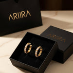 gold Lorelei Gold Tone Crystal Criss Cross