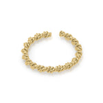 Ayla Twist Band Ring by ARIIRA, featuring a textured twisted rope design in gold, adjustable and perfect for any jewelry stack.