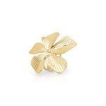 Flora Statement Ring by ARIIRA featuring an oversized gold petal design, embodying nature's beauty and elegance.