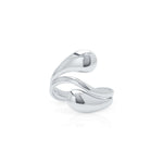Agnes Water Drop Adjustable Ring by ARIIRA, featuring a sleek, fluid design inspired by falling water.