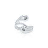 Agnes Water Drop Adjustable Ring by ARIIRA, featuring a sleek, fluid design inspired by falling water.
