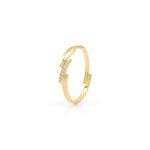 Lina Crystal Bar Adjustable Ring by ARIIRA featuring pavé-set sparkles in a delicate gold design.