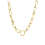 Elina Chunky Link Toggle Chain Necklace by ARIIRA, featuring bold links and a circular clasp, exuding quiet confidence.