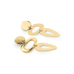Iris Sculptural Drop Earrings by ARIIRA, featuring elegant gold tones and fluid shapes for modern self-expression.