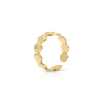 Alina Textured Shell Gold Ring by ARIIRA, adjustable design inspired by seashells, perfect for everyday elegance.
