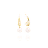Aylah Pearl Drop Earring by ARIIRA, featuring elegant gold setting and radiant pearl, perfect for everyday style.