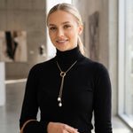 NECKLACE PEARL DROP - Gold