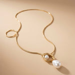 NECKLACE PEARL DROP - Gold