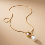 NECKLACE PEARL DROP - Gold
