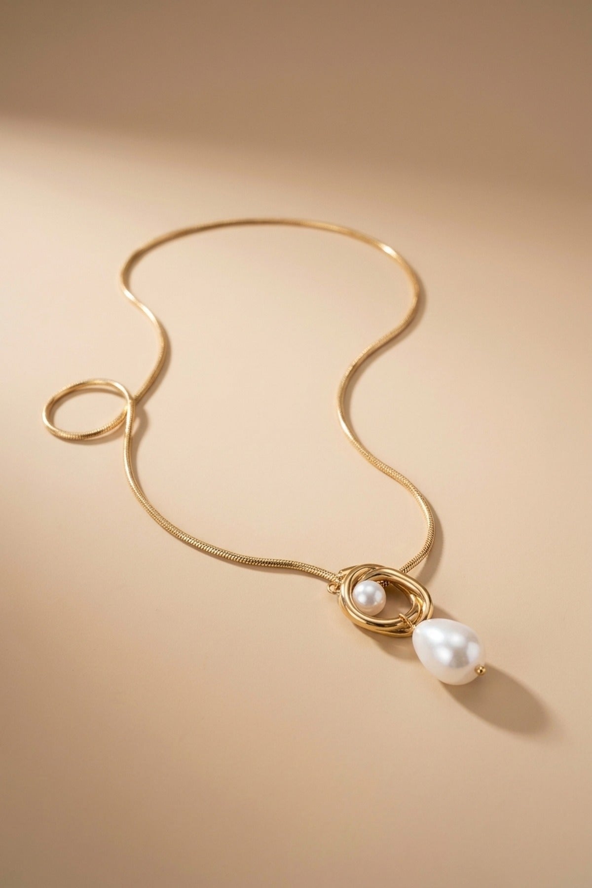 NECKLACE PEARL DROP - Gold