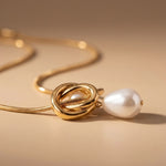NECKLACE PEARL DROP - Gold