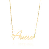 Nura Signature custom name necklace featuring the name ARIIRA in elegant script design.