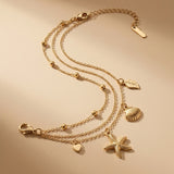 ANKLET SHELL STAR - Gold