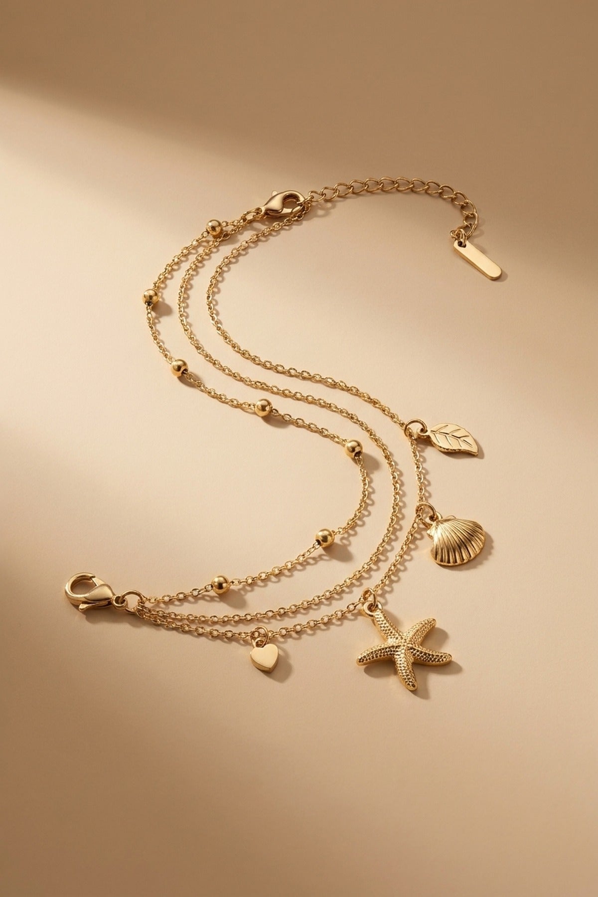 ANKLET SHELL STAR - Gold