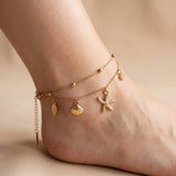 ANKLET SHELL STAR - Gold