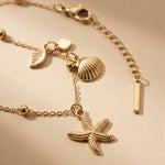 ANKLET SHELL STAR - Gold