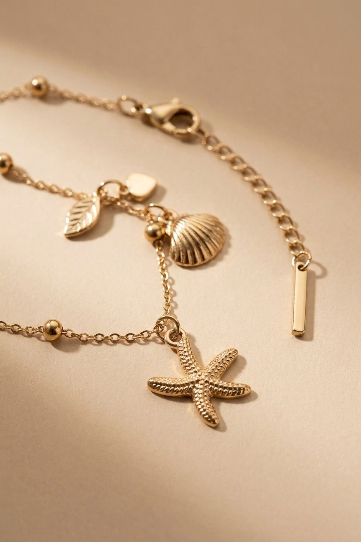 ANKLET SHELL STAR - Gold